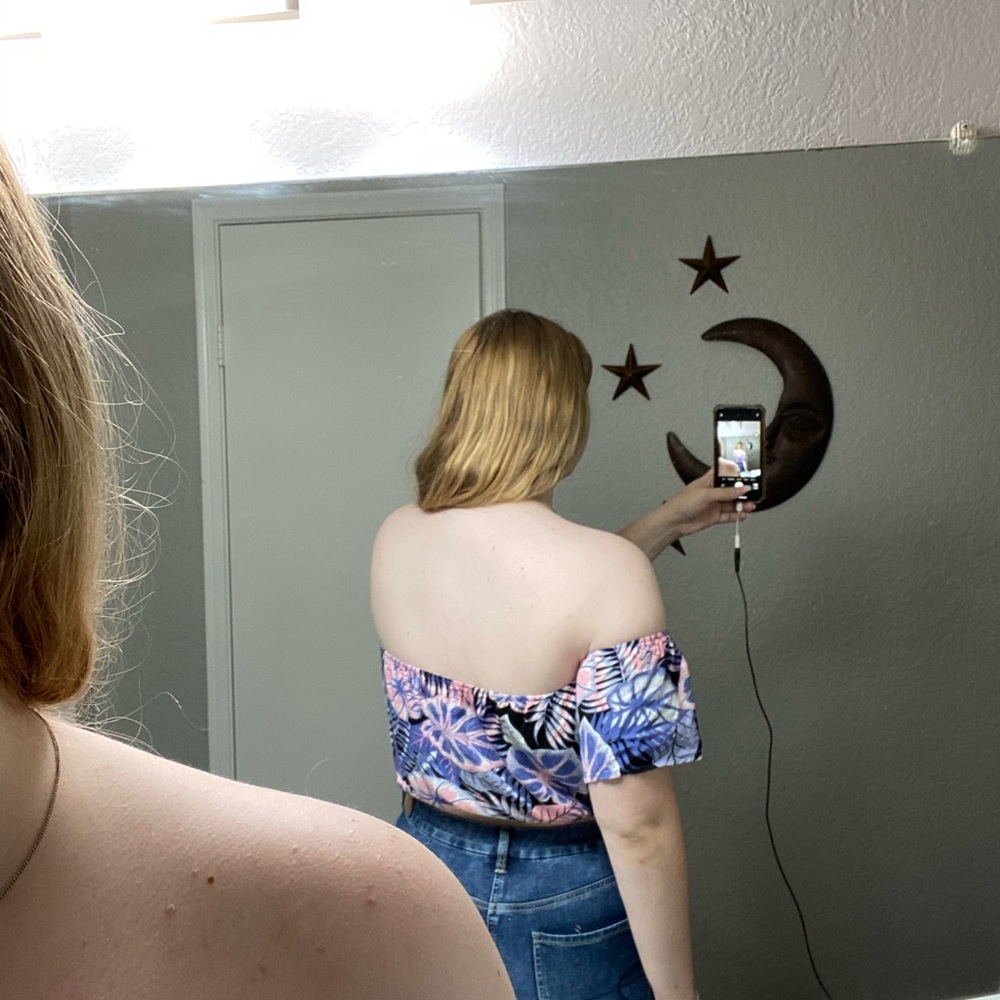 Off the shoulder crop top